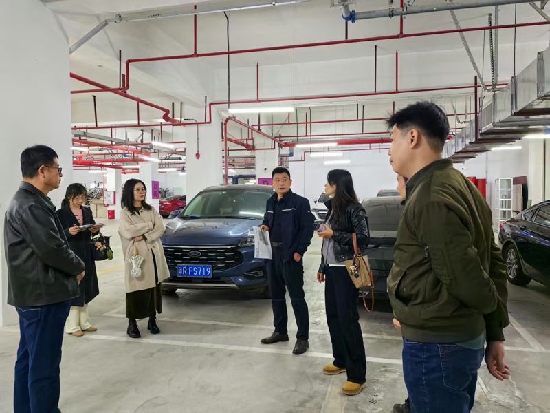 就业创业处在40号楼地下车库D区实地调研中