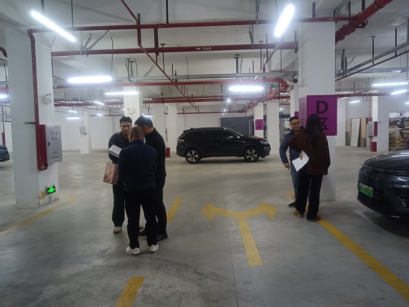 就业创业处李勇处长等与工程部一起研究40号楼地下车库规划建设为创业孵化基地问题