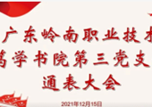 中共广东岭南职业技术学院笃学书院党总支第三党支部预备党员通表大会（2021年下半年）