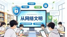 文明上网、自律护安！拒绝网络沉迷、规避网络风险