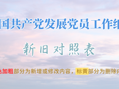 收藏！《中国共产党发展党员工作细则》新旧对照表