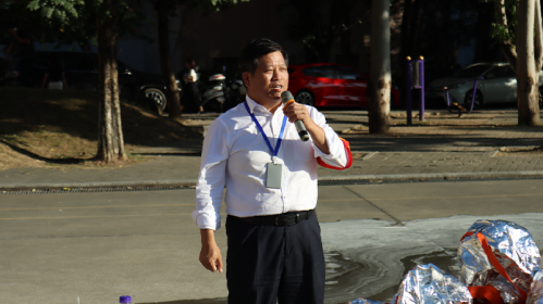 图14 集团安全办主任学校保卫处处长龙旭讲话