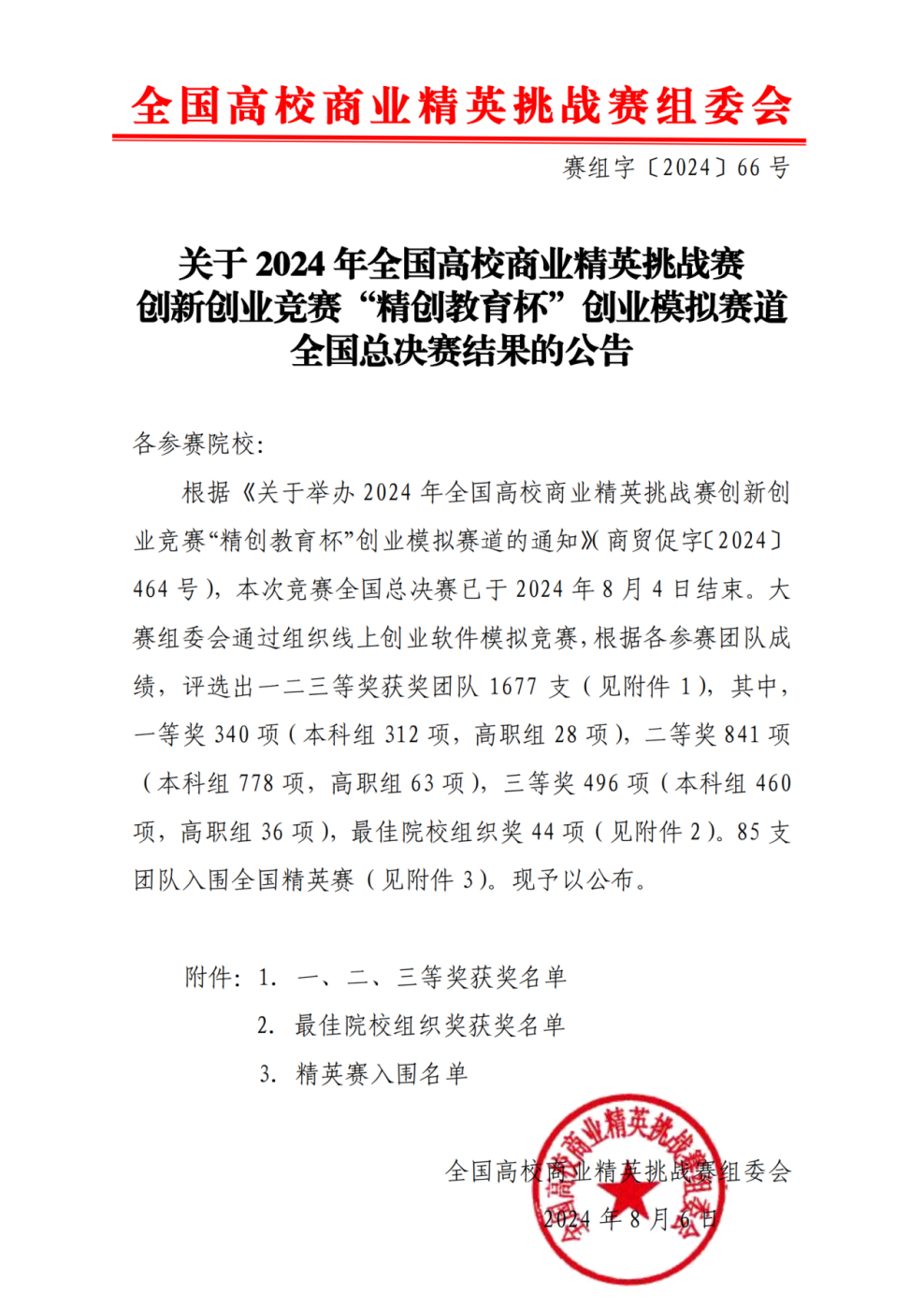 1_2_【全国总决赛结果的公告 】关于2024年全国高校商业精英挑战赛创新创业竞赛“精创教育杯”创业模拟赛道全国总决赛结果的公告_00
