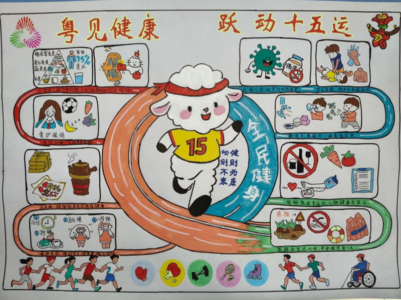 116、谢舒欣、陈雯跃——粤见健康，跃动十五运 作品