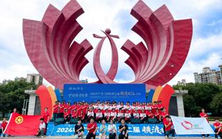 岭南学子携手并进，为清远北江横渡添彩助力！