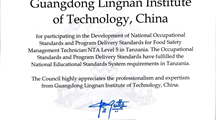 喜讯！我校参与制定的国家职业标准正式纳入坦桑尼亚国家职业教育体系